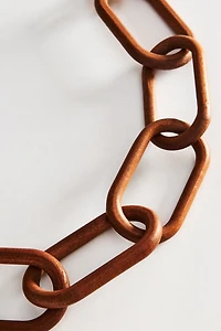 Chunky Wood Chain Necklace