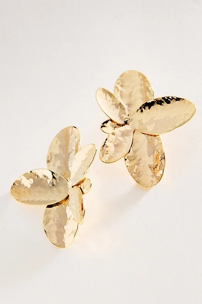 Large Floral Post Earrings