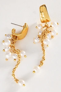Clustered Pearl Drop Earrings