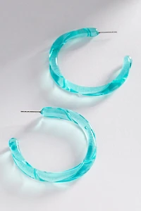 By Anthropologie Large Resin Hoop Earrings