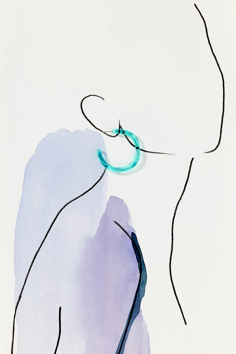 By Anthropologie Large Resin Hoop Earrings