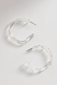 By Anthropologie Large Resin Hoop Earrings