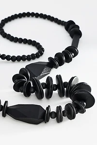 Chunky Wood Bead Necklace