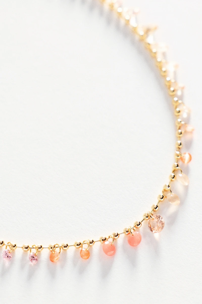 Delicate Crystal Droplet Necklace
