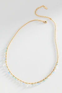 Delicate Crystal Droplet Necklace