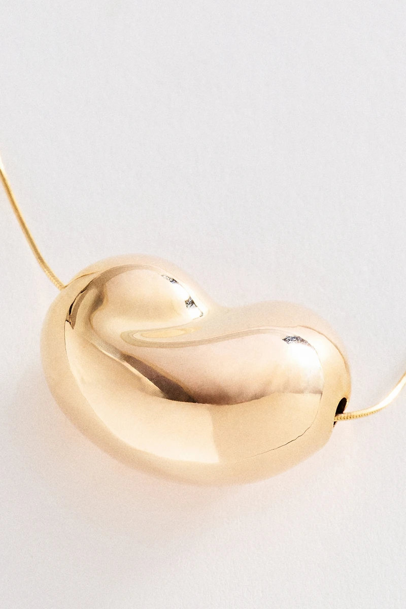 Metal Bean Pendant Necklace