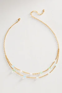 Deux Layered Crystal Necklace