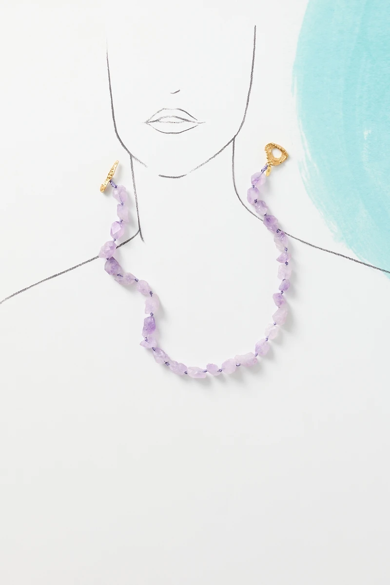 Hermina Athens Bougainvillea Amethyst Necklace