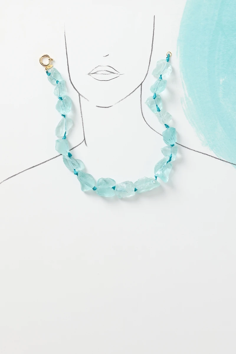 Hermina Athens Celeste Quartz Necklace