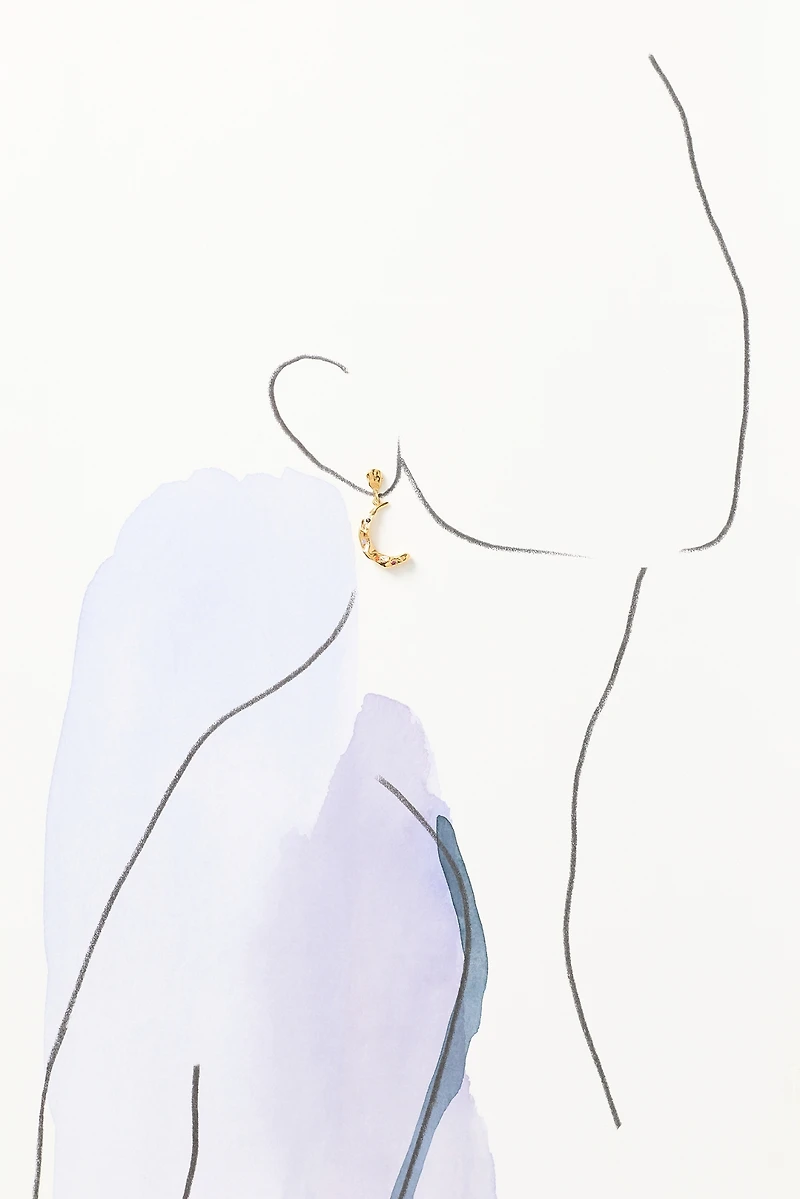 Hermina Athens Méliès Moon Stardust Drop Earrings