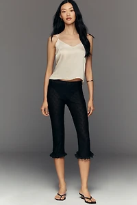 By Anthropologie Ruffle Capri Pants