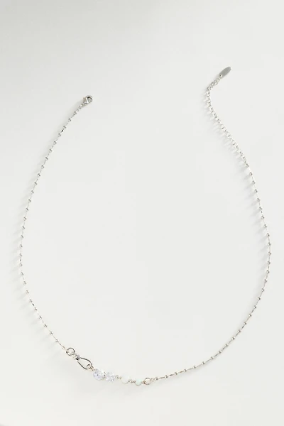 Delicate Crystal Ball Chain Necklace