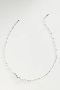 Delicate Crystal Ball Chain Necklace