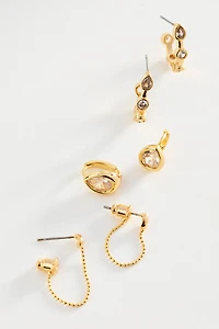 Petit Crystal Earrings, Set of 3