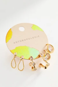 Petit Crystal Earrings, Set of 3