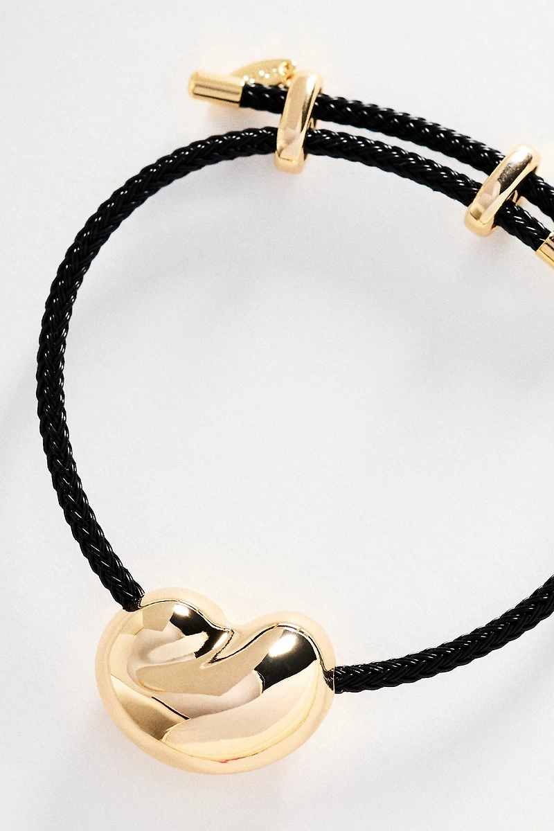 Bean Pendant Cord Bracelet