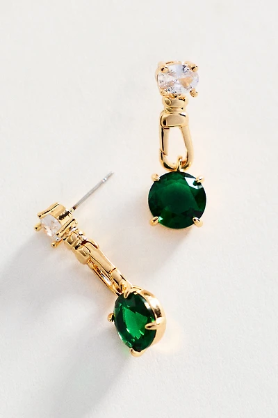 Crystal Clasp Drop Earrings