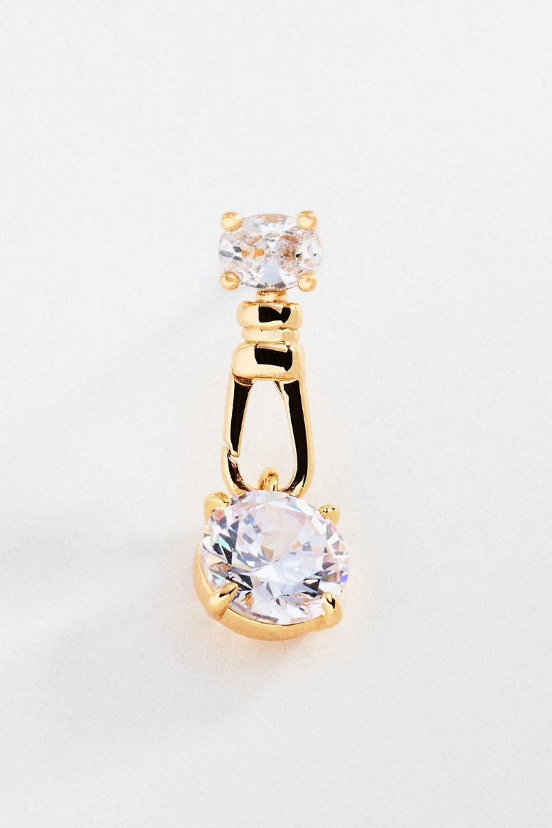 Crystal Clasp Drop Earrings