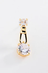 Crystal Clasp Drop Earrings