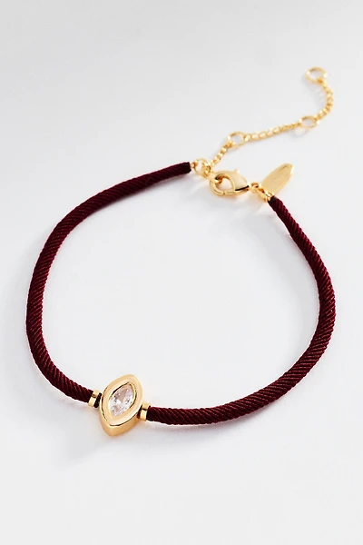 Corded Bezel Crystal Bracelet