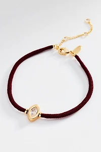 Corded Bezel Crystal Bracelet