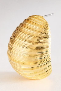 Textured Dome Gold Post Earrings