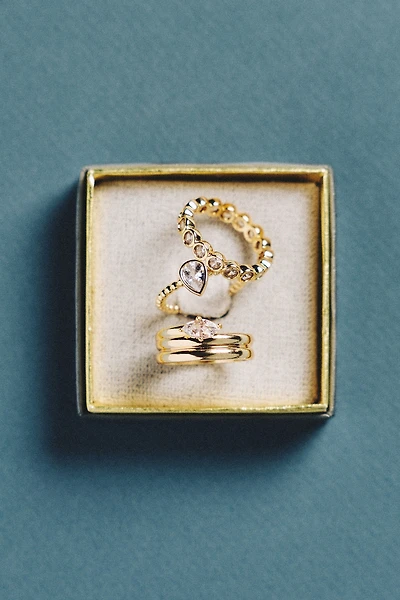 Glam Stacking Rings, Set of 2