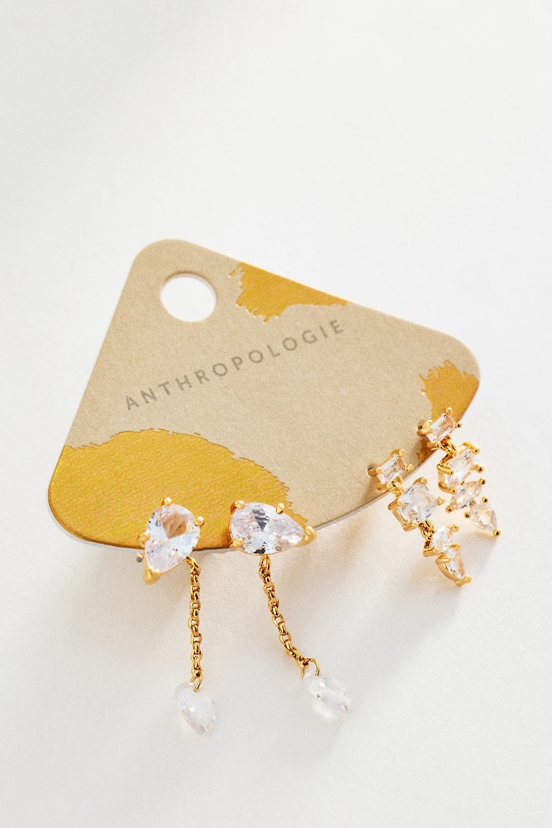 Petite Crystal Earrings, Set of 2