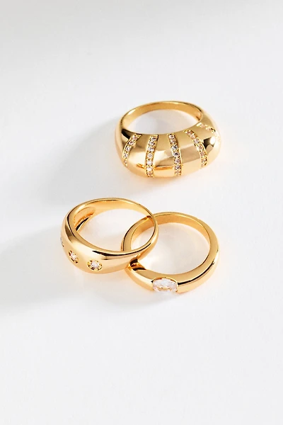 Chunky Stacking Rings, Set of 3