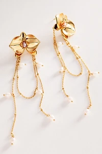 By Anthropologie Drippy Floral Drop Earrings