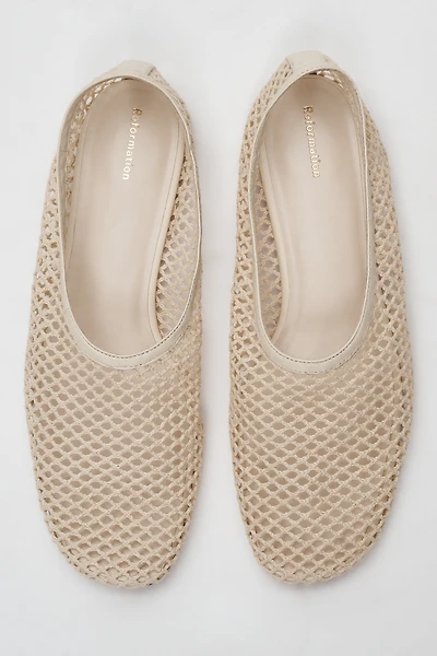 Reformation Britt Netted Ballet Flats