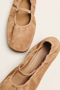 Reformation Buffy Ruched Ballet Flats