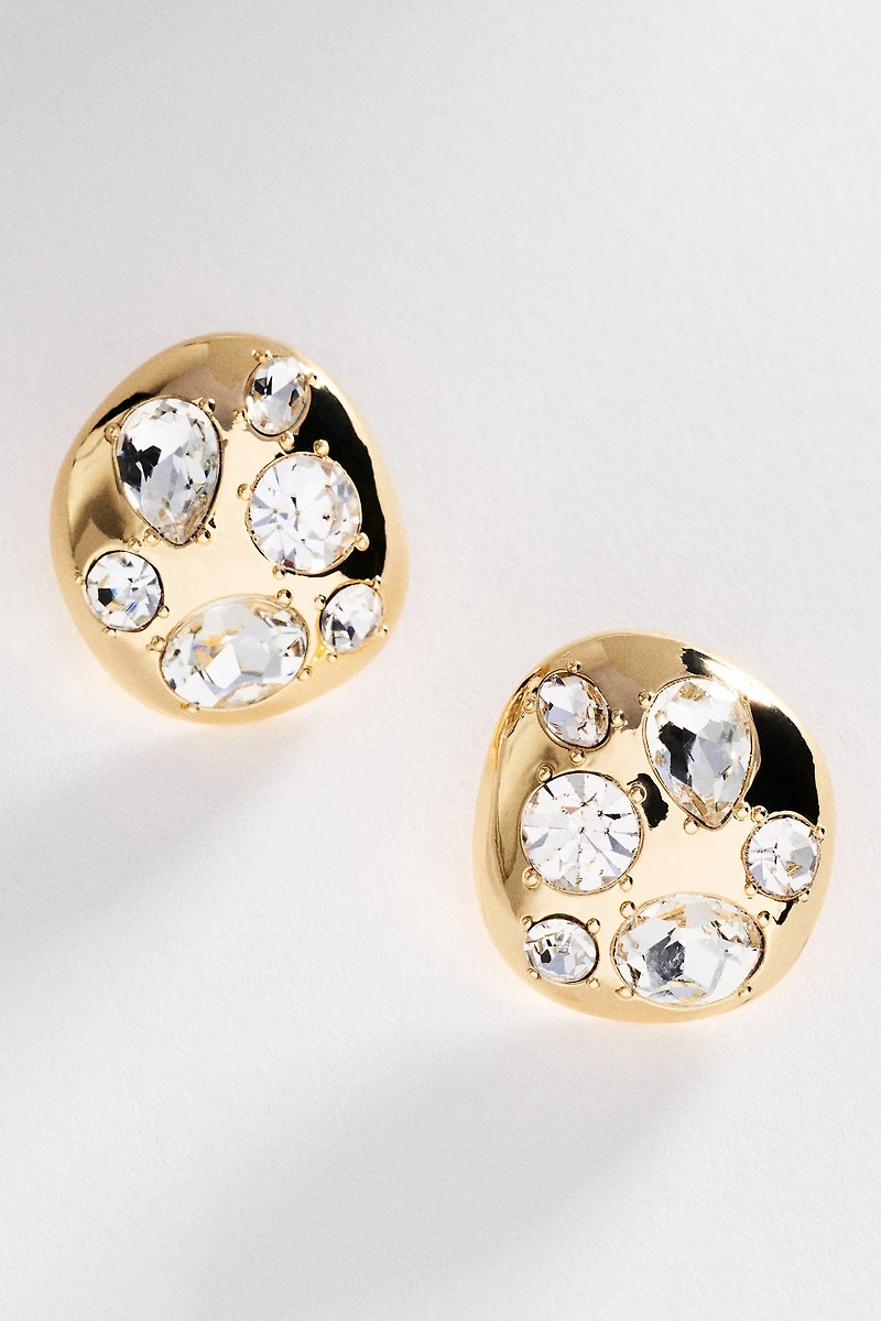 By Anthropologie Colorful Crystal Post Earrings