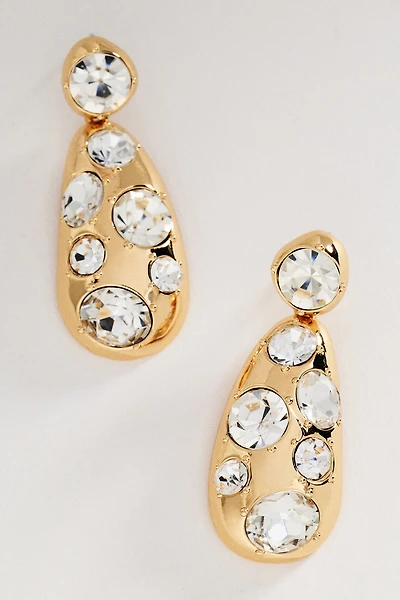 By Anthropologie Crystal Cluster Drop Earrings