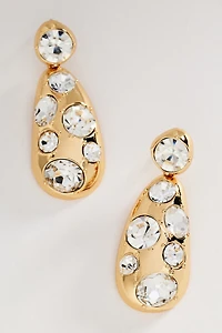 By Anthropologie Crystal Cluster Drop Earrings