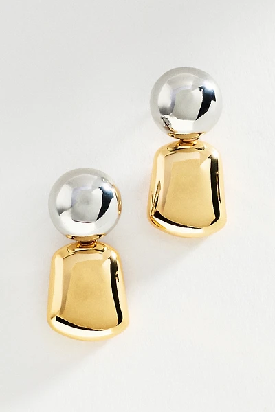 By Anthropologie Mixed Metal Drop Earrings