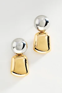 By Anthropologie Mixed Metal Drop Earrings