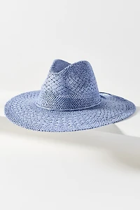 Woven Straw Fedora Hat