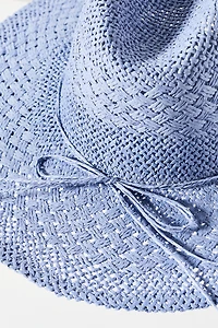 Woven Straw Fedora Hat