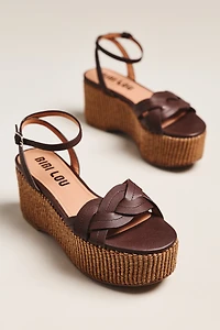 Bibi Lou Raffia Platform Heel Sandals