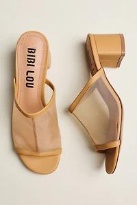Bibi Lou Mesh Block Heel Mules