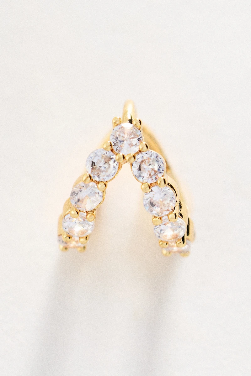 Split Huggie Hoop Earrings