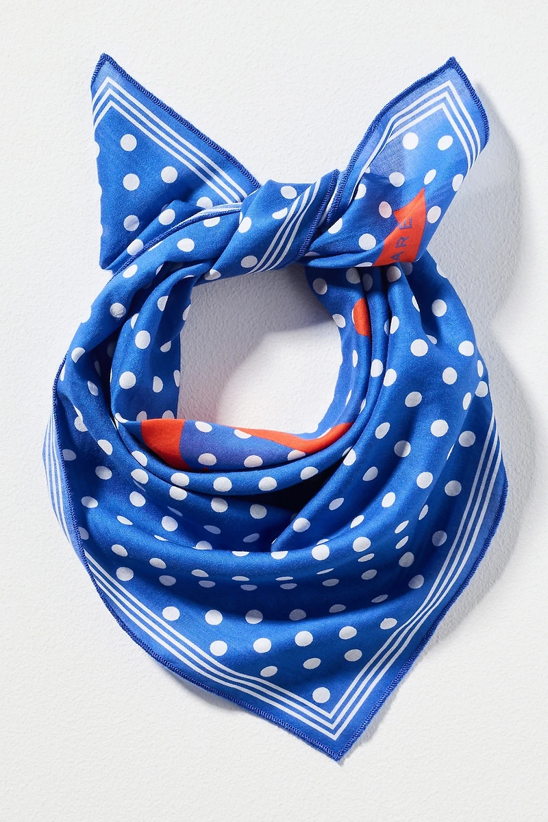 Clare V. 100% Cotton Lace Detail Hair Scarf