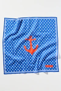 Clare V. 100% Cotton Lace Detail Hair Scarf