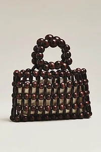 Wood Bead Top-Handle Mini Satchel