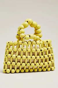 Wood Bead Top-Handle Mini Satchel