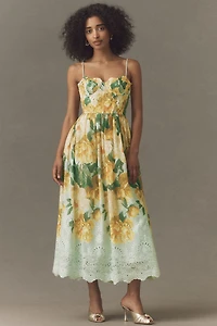 BHLDN Blooming Bustier Maxi Dress