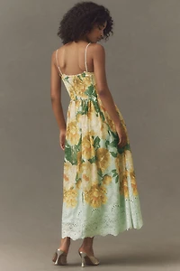 BHLDN Blooming Bustier Maxi Dress