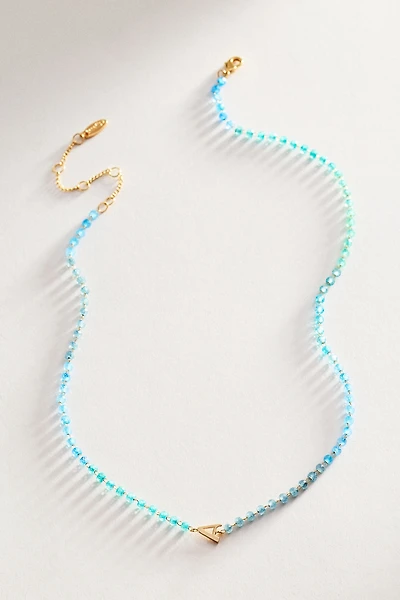 Multi-Color Beaded Initial Necklace