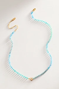 Multi-Color Beaded Initial Necklace